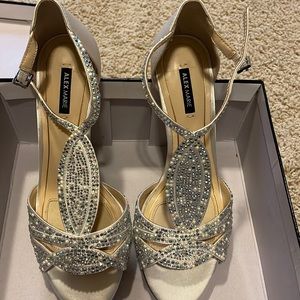 Alex Marie White shoes with rhinestones